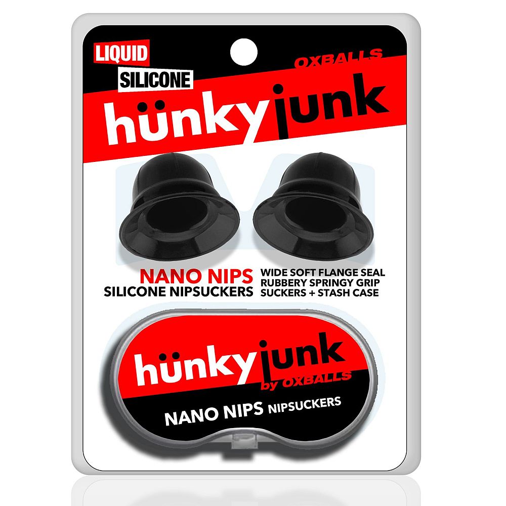 Hunkyjunk Nano Nips Nipple Sucker Silicone Black With Storage Case Hunkyjunk