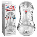 Pipedream PDX Wet Pussies Super FlipAPussy Over Lubricating Stroker Clear Pipedream