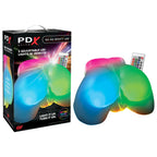 Pipedream PDX Elite GoGo Booty LED Mega Masturbator Clear Pipedream