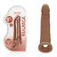 REALROCK 9 Inch Realistic Penis Extender With Rings Tan 22.9cm Shots Toys