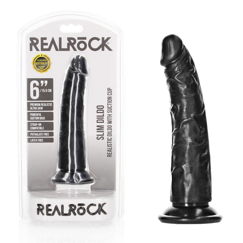 Shots Toys REALROCK Realistic Slim Dildo Without Balls 15.5cm Shots Toys Main image