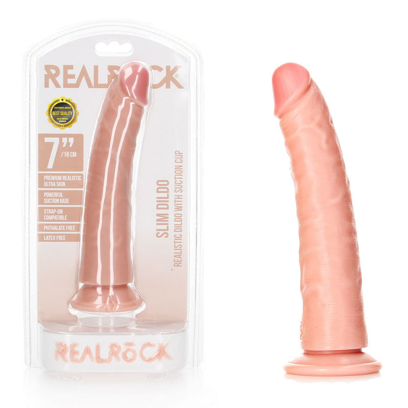 Shots Toys REALROCK Realistic Slim Dildo With Suction Cup 7 Inch Shots Toys