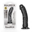 REALROCK Realistic Curved Dildo With Suction Cup Black 15.5cm Shots Toys