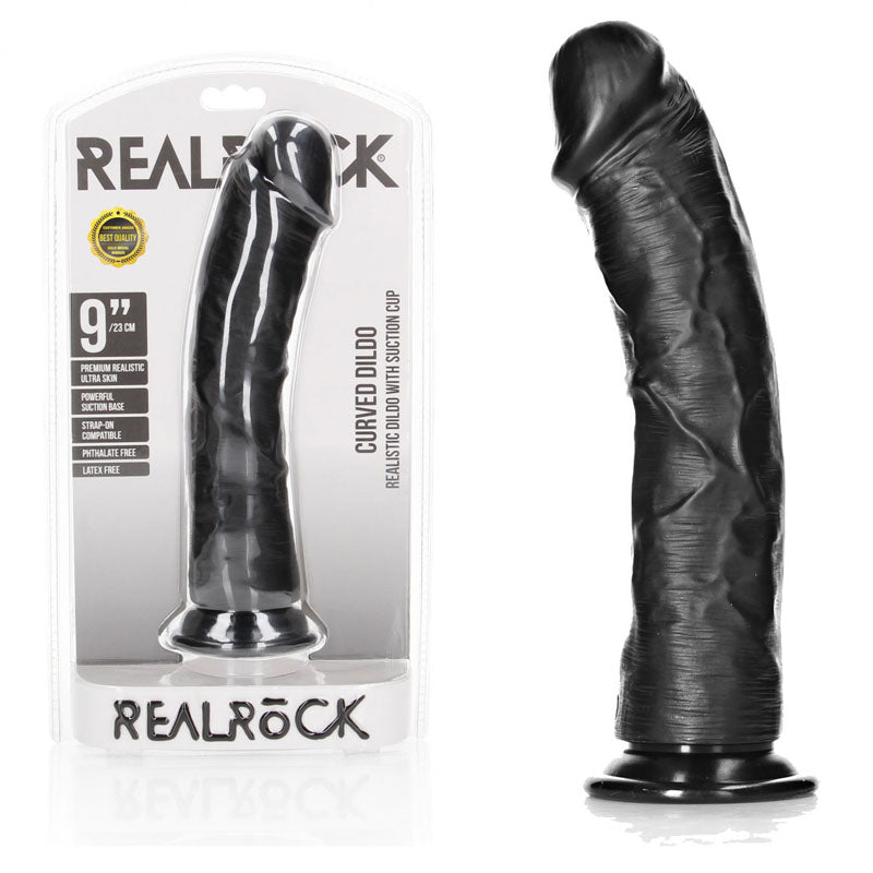 Shots Toys REALROCK Realistic Curved Dildo With Suction Cup 23cm Shots Toys