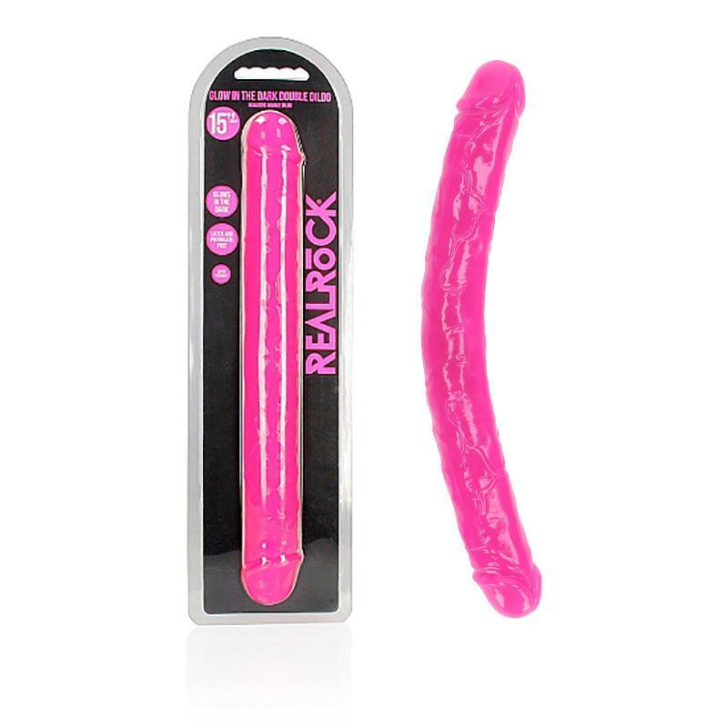 Shots Toys REALROCK Glow Double Dong 15 Inch