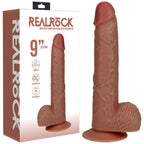 Shots Toys REALROCK Vibrating Cock & Balls USB Rechargeable Vibrating Dong 9 Inch Shots Toys