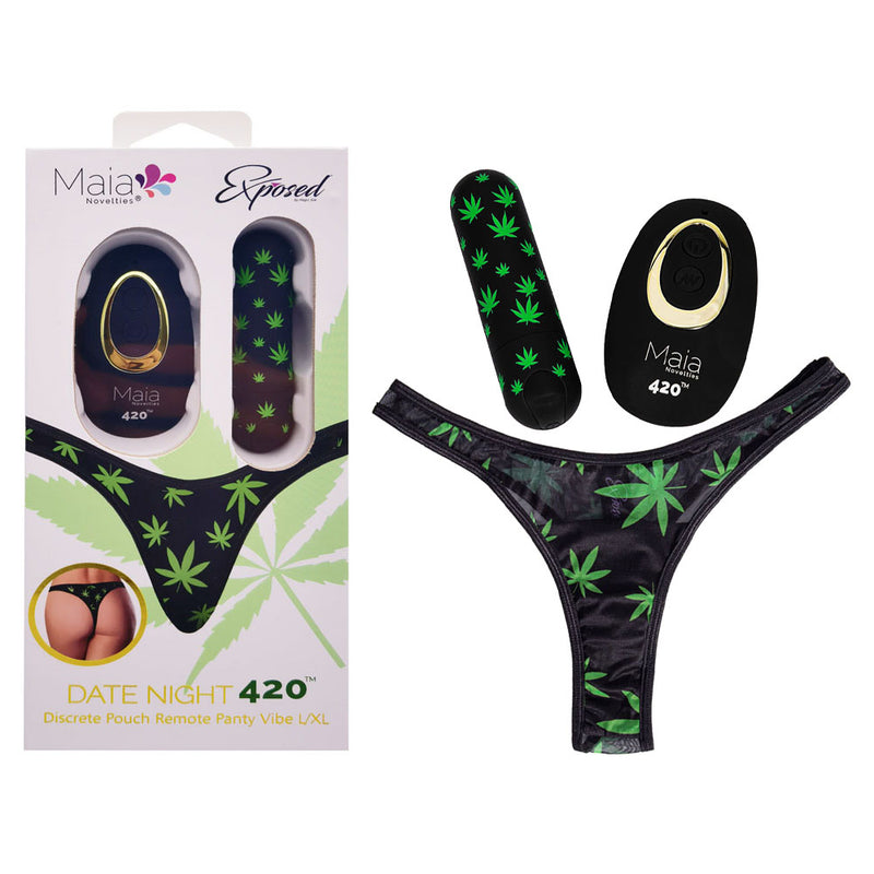 Maia DATE NIGHT 420 PANTY VIBE With Black USB Rechargeable Bullet Vibrator & Remote