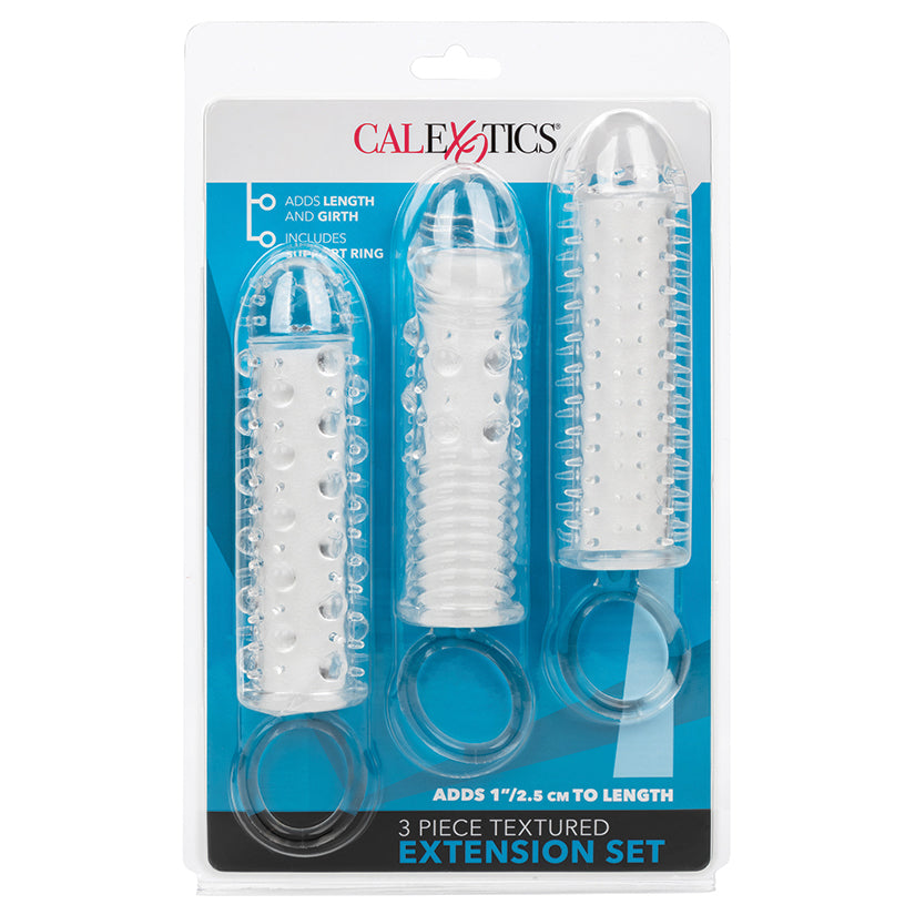 Cal Exotics 3 Piece Textured Penis Extension Set CAL EXOTICS