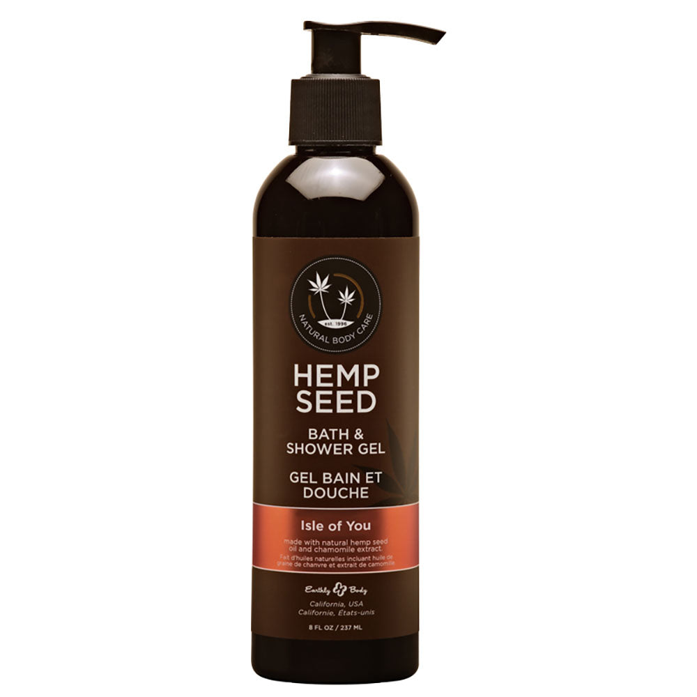 Earthly Body Hemp Seed Bath & Shower Gel Isle Of You (Coconut Water, Citrus & Vanilla) Scented 237ml Bottle Earthly Body