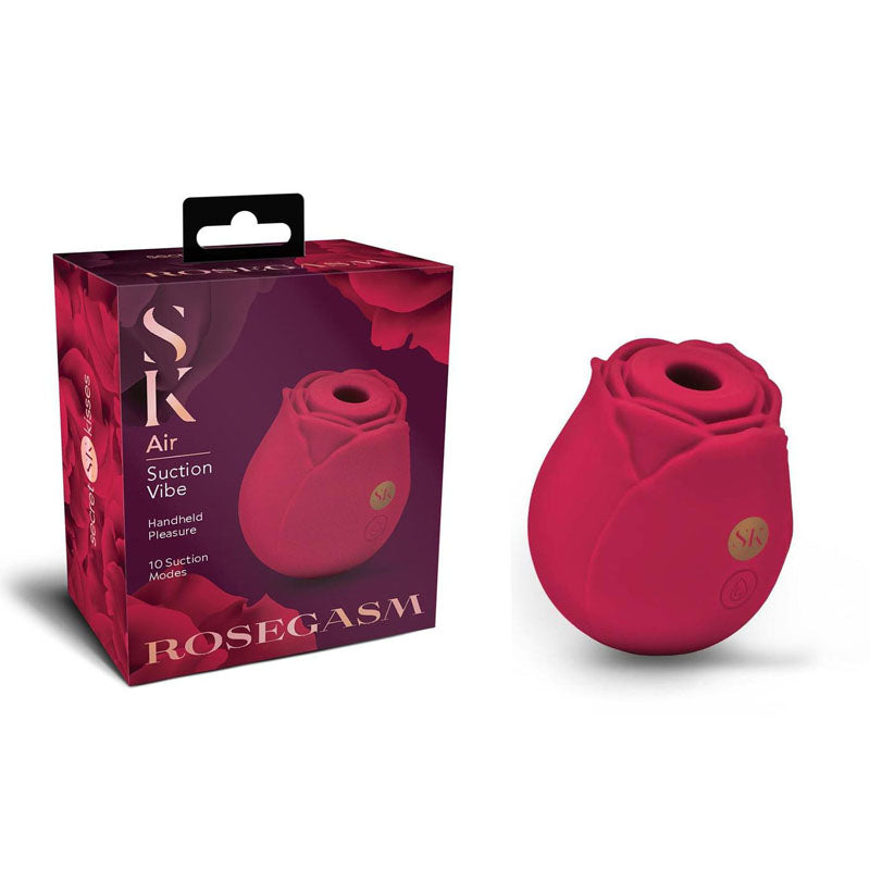 Secret Kisses ROSEGASM AIR Rose Red USB Rechargeable Air Pulsation Stimulator Secret Kisses