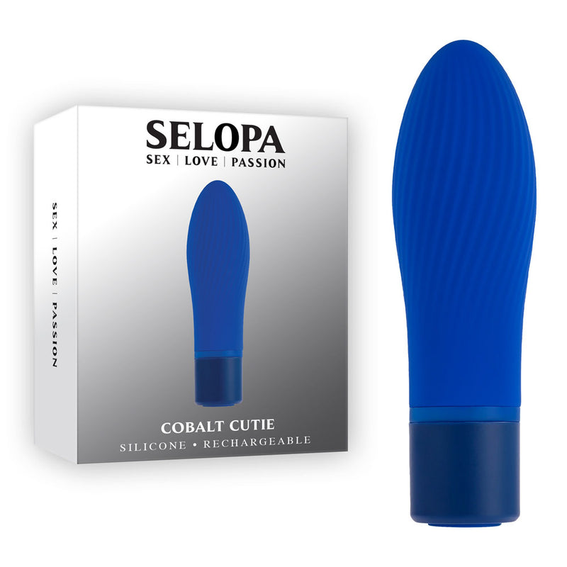 Selopa COBALT CUTIE Silicone Rechargeable Mini Vibrator Blue