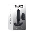 Selopa BLACK BEAUTY USB Rechargeable Vibrating Butt Plug With Wireless Remote Selopa