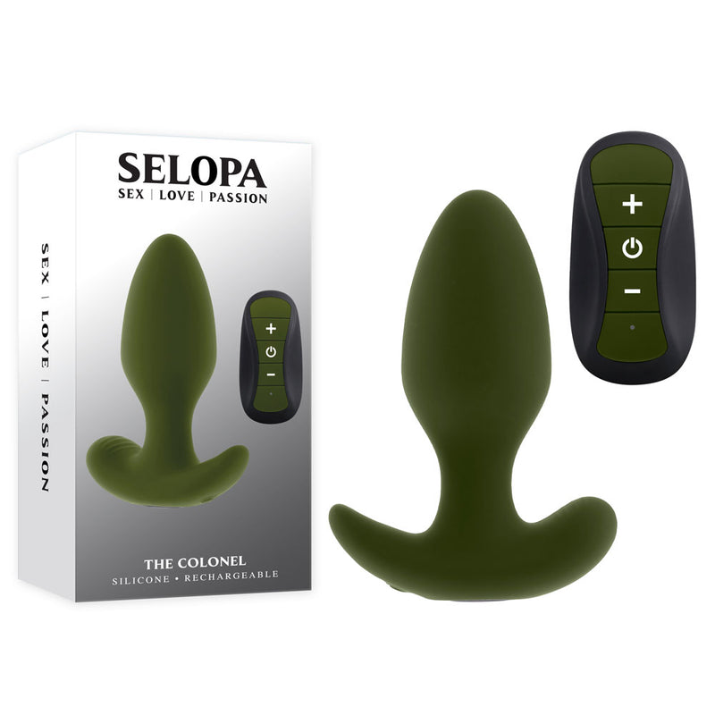 Selopa THE COLONEL USB Rechargeable Vibrating Butt Plug With Wireless Remote
