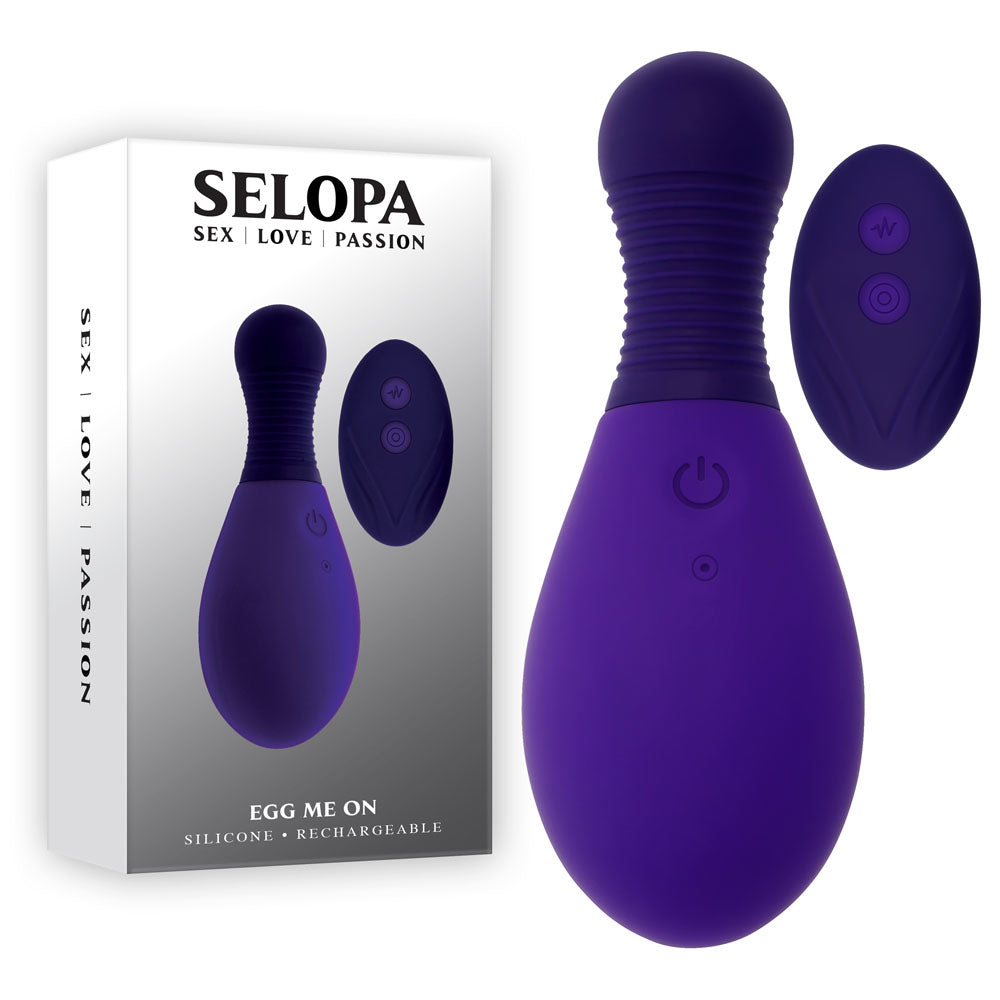 Selopa EGG ME ON USB Rechargeable Egg Vibrator With Wireless Remote Purple Selopa