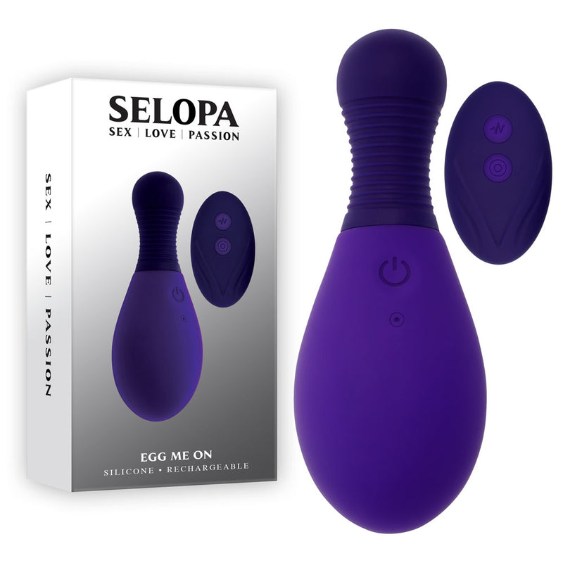 Selopa EGG ME ON USB Rechargeable Egg Vibrator With Wireless Remote Purple