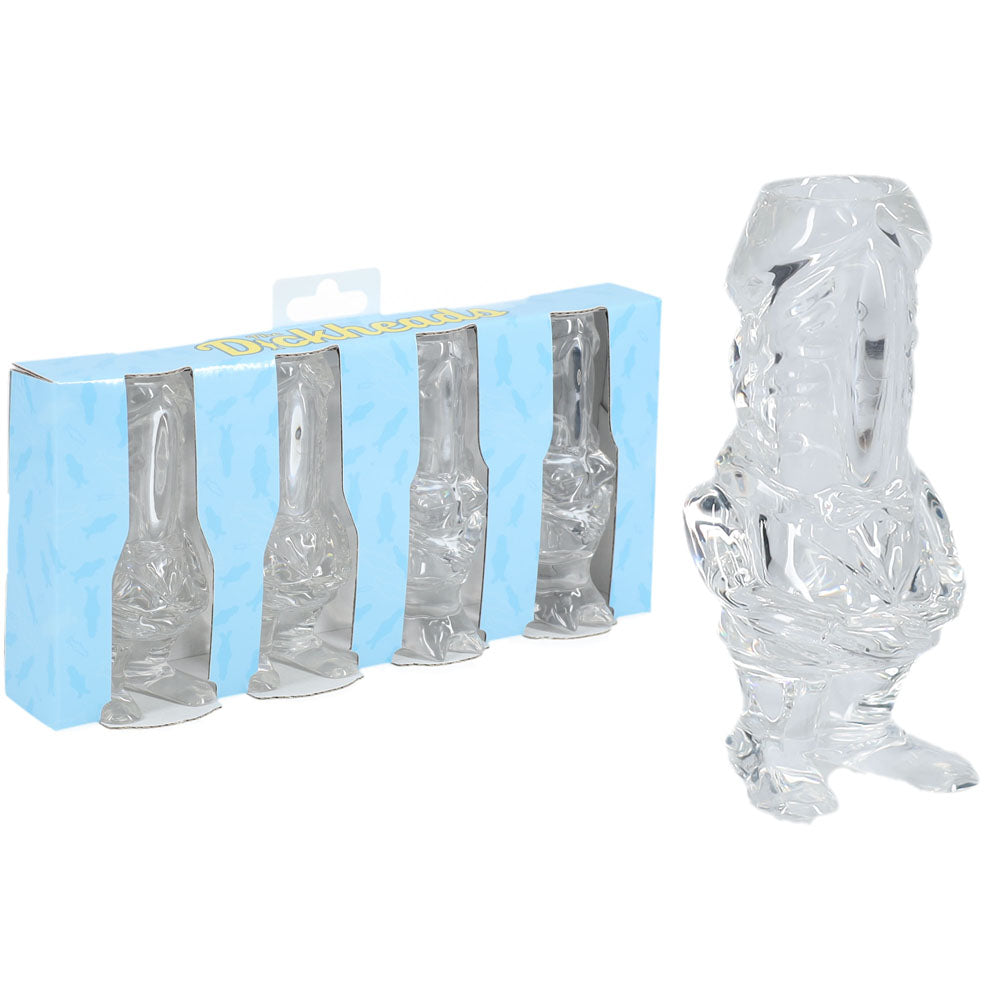 Shots Toys S LINE The Dickheads Couples Tall Shot Glasses Novelty 44 ml Shot Glasses 4 Pack Shots Toys Main image
