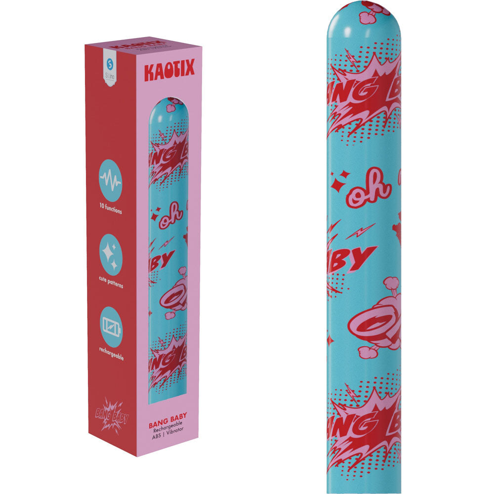 Shots Toys S LINE Kaotix Bang Baby USB Rechargeable Vibrator Blue 17.8cm