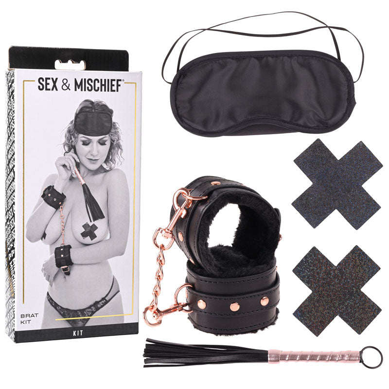 Sex & Mischief Brat Kit Beginner Bondage Kit 5 Piece