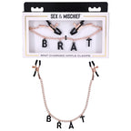 Sportsheets Sex & Mischief Brat Charmed Nipple Clamps With 45cm Chain Sportsheets