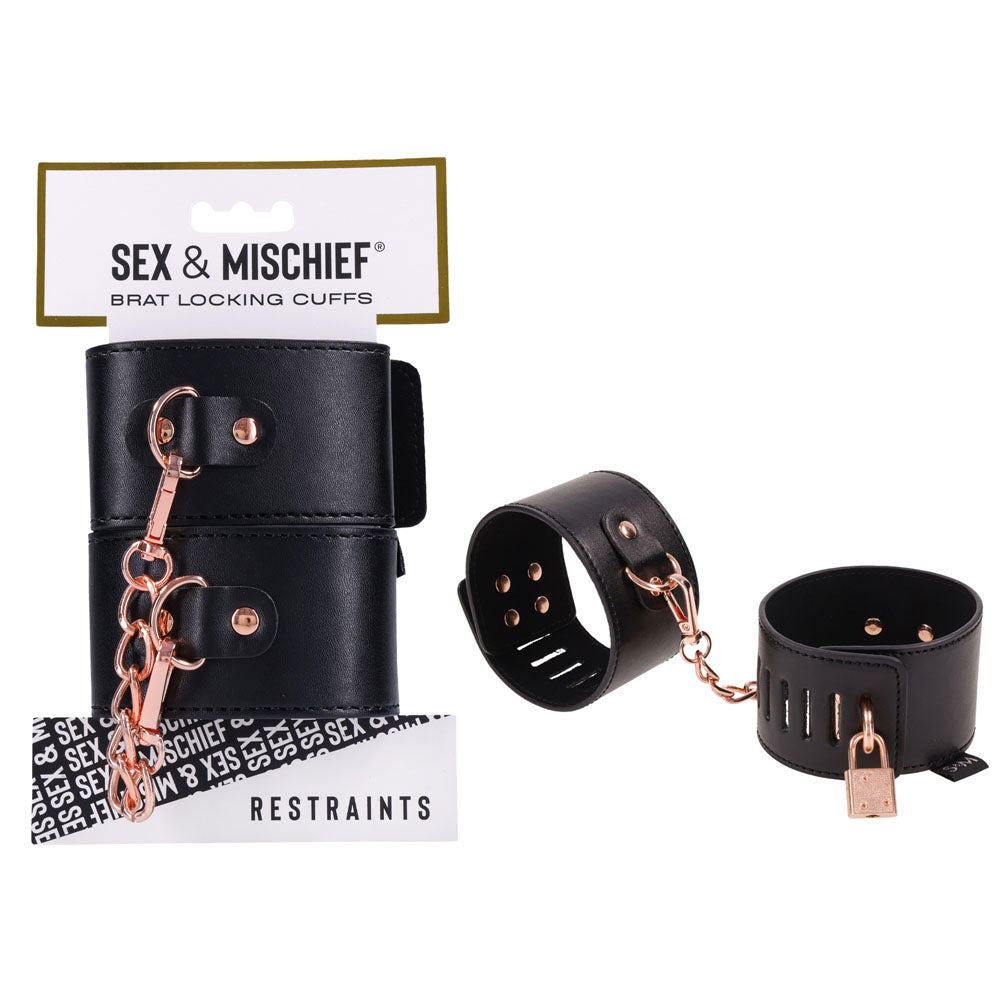 Sportsheets Sex & Mischief Brat Locking Hand Cuffs Sportsheets