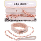 Sportsheets Sex & Mischief Peaches N CreaMe Fur Collar & Leash Restraint Sportsheets