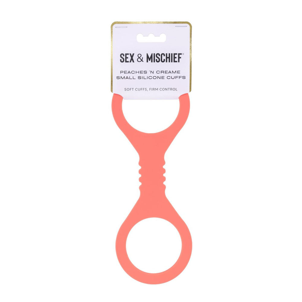 Sex & Mischief Peaches N CreaMe Silicone Cuffs Restraints Peach Sportsheets
