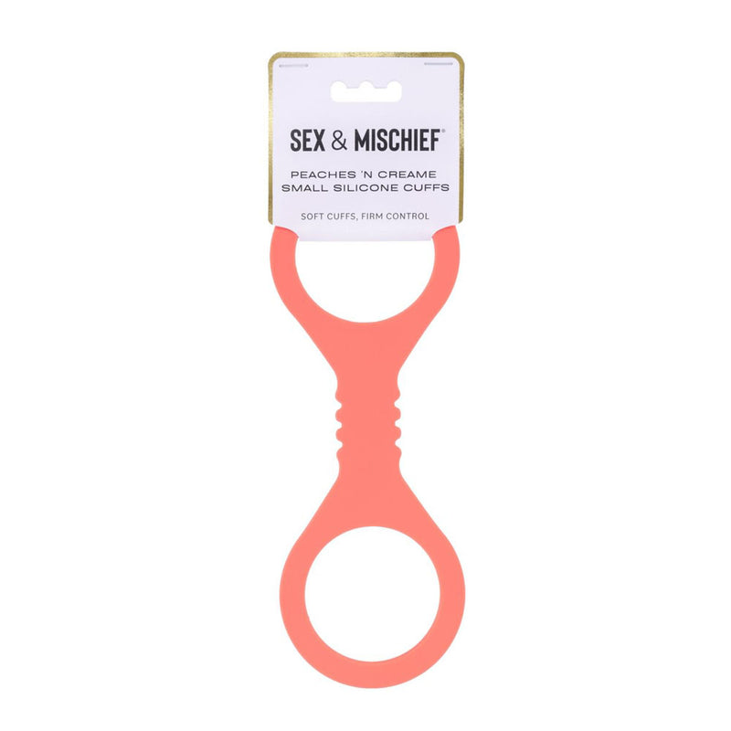 Sex & Mischief Peaches N CreaMe Silicone Cuffs Restraints Peach