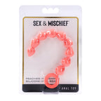 Sex & Mischief Peaches N CreaMe Silicone Anal Beads 23cm Peach Sportsheets