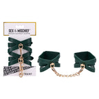 Sportsheets Sex & Mischief Indica Cutout Cuffs Restraints Green / Gold Sportsheets
