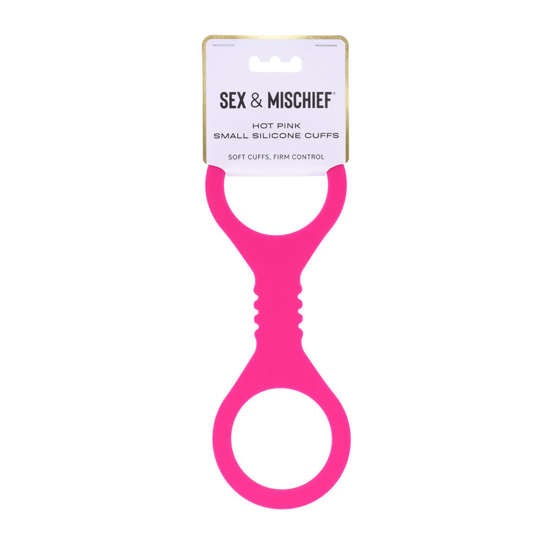 Sportsheets Sex & Mischief Silicone Cuffs Restraints Hot Pink