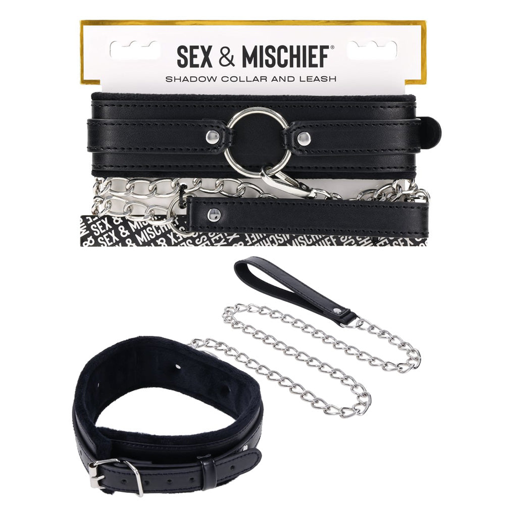 Sportsheets S&M Shadow Collar & Leash Black Sportsheets