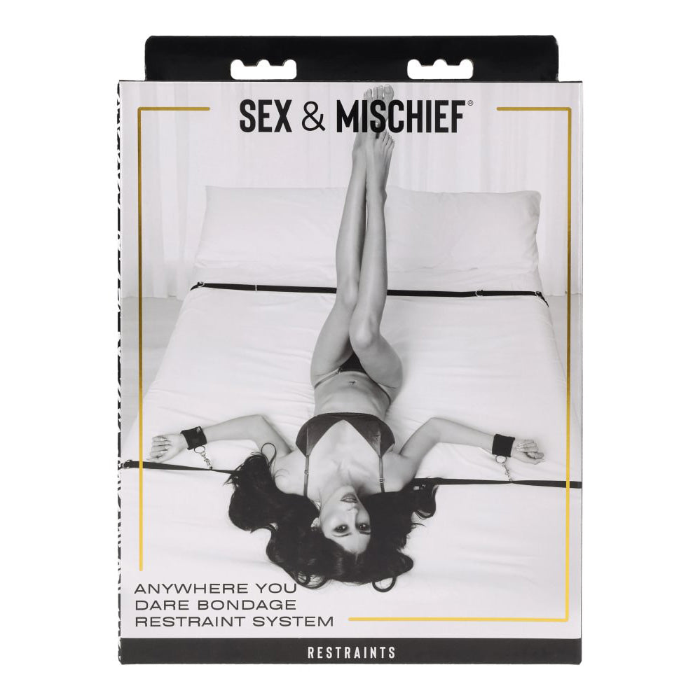 Sportsheets S&M Anywhere You Dare Bondage Restraint System Black Main image