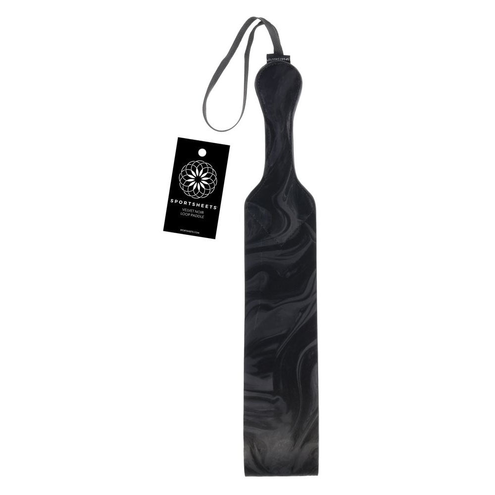 SPORTSHEETS Velvet Noir Loop Paddle Paddle 42cm Black Sportsheets Main image