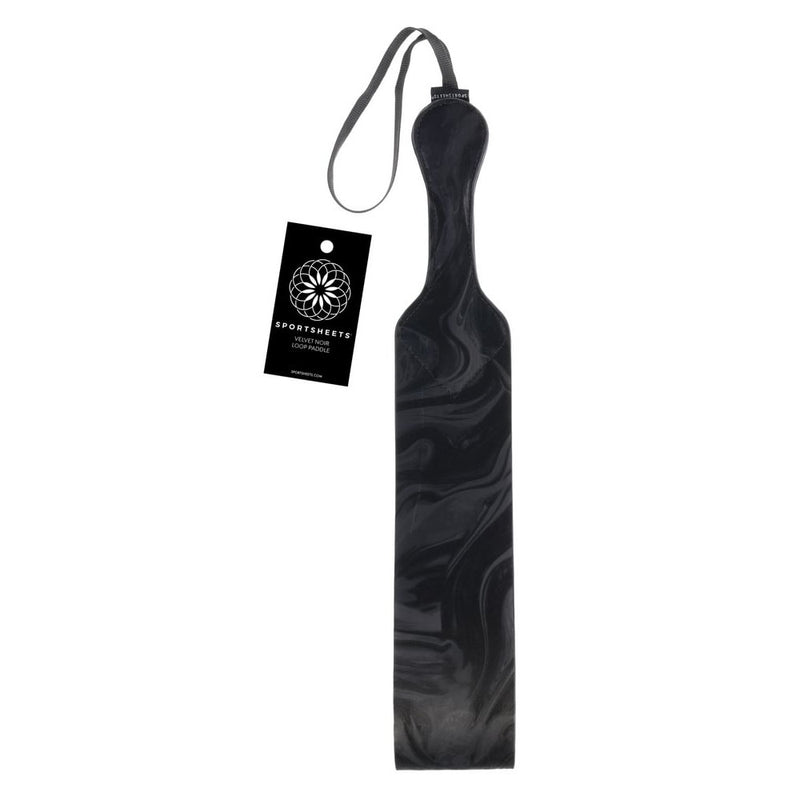 SPORTSHEETS Velvet Noir Loop Paddle Paddle 42cm Black