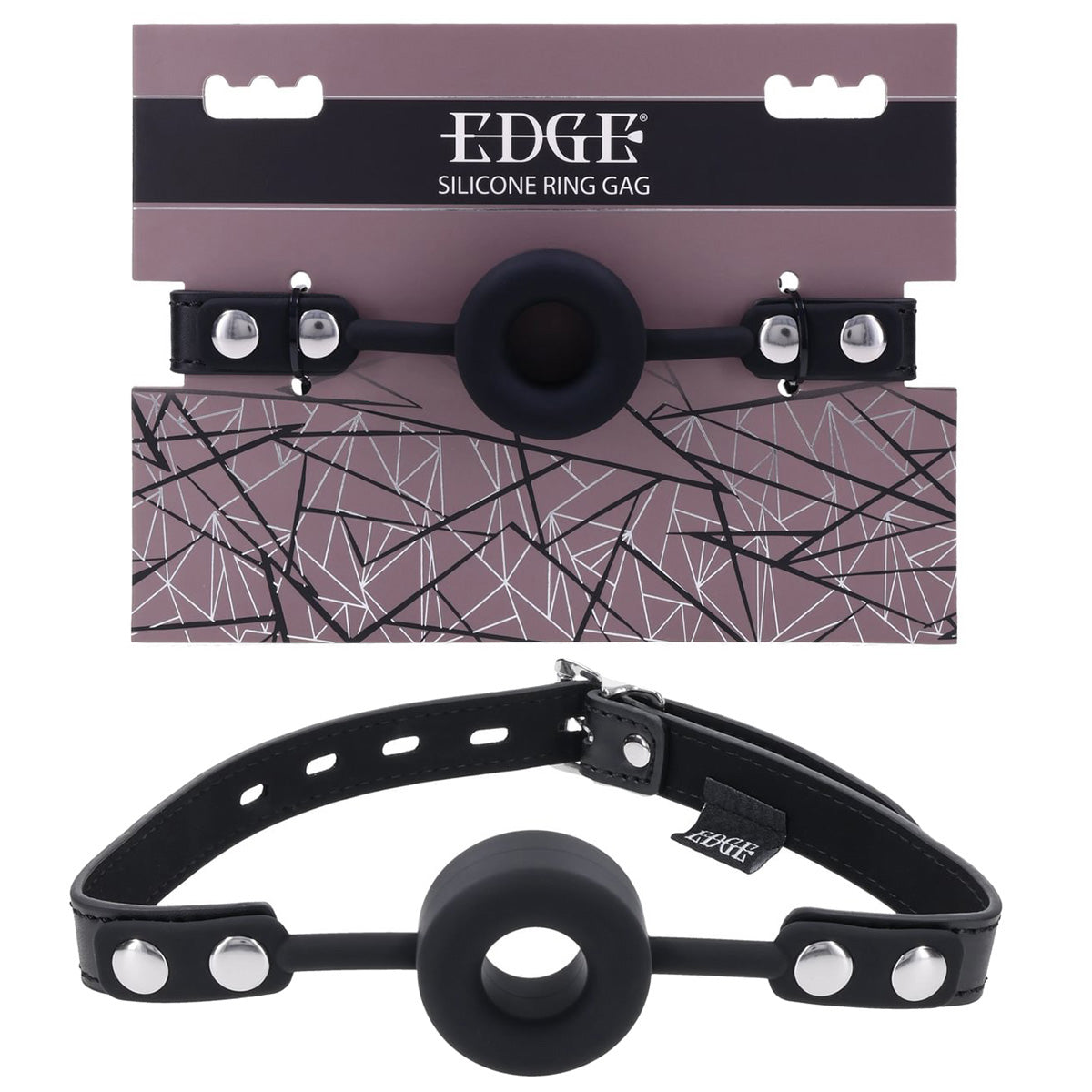 Sportsheets EDGE Silicone Ring Gag Mouth Restraint Black