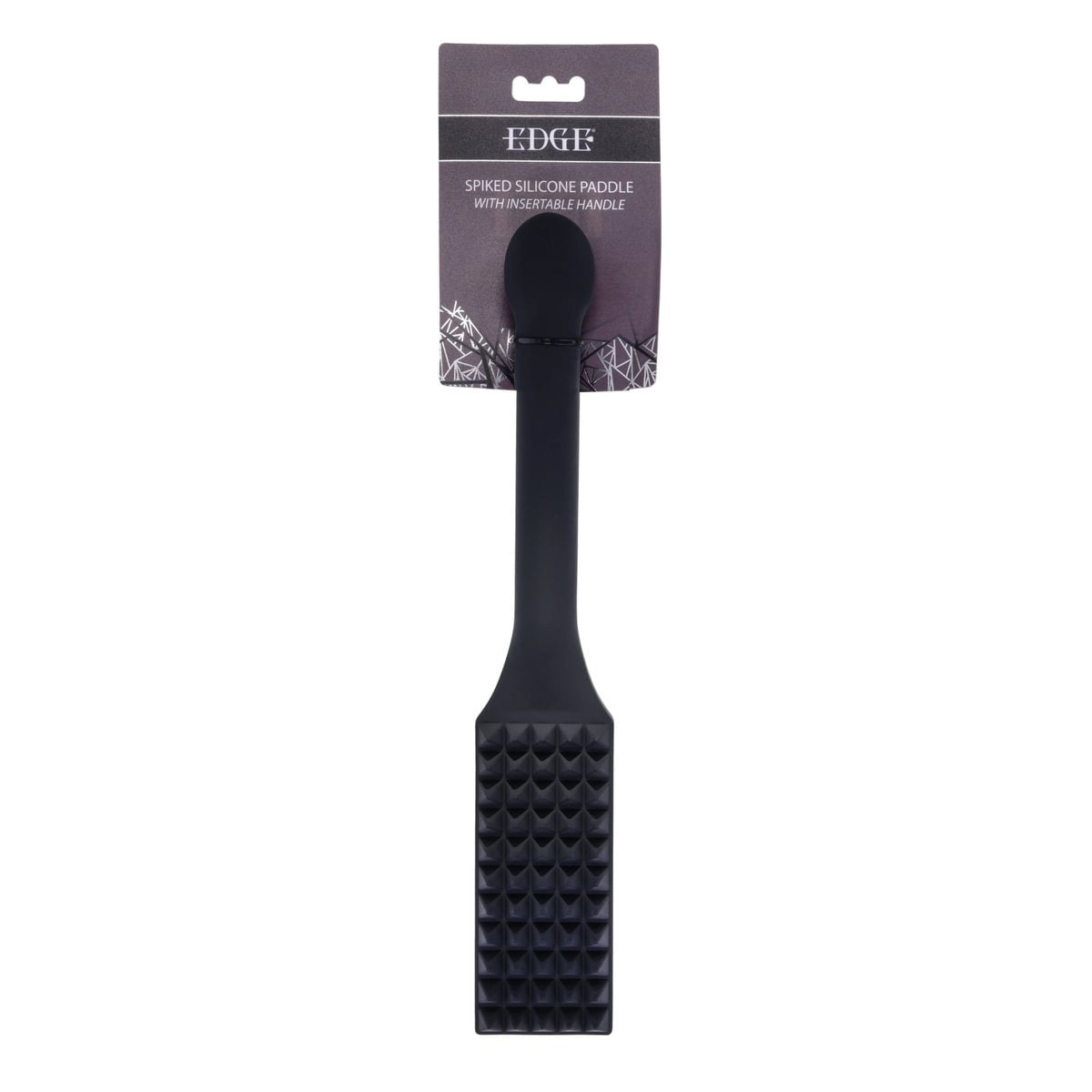 Sportsheets EDGE Spiked Silicone Spanking Paddle With Insertable Handle Black