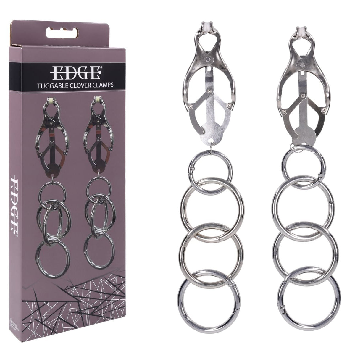 Sportsheets EDGE Metal Clover Clamps Tuggable Nipple Restraints Sportsheets Main image
