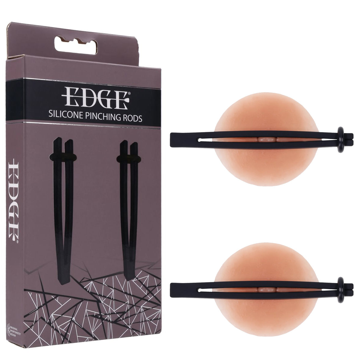Sportsheets EDGE Silicone Pinching Rod Nipple Restraints Black Sportsheets Main image