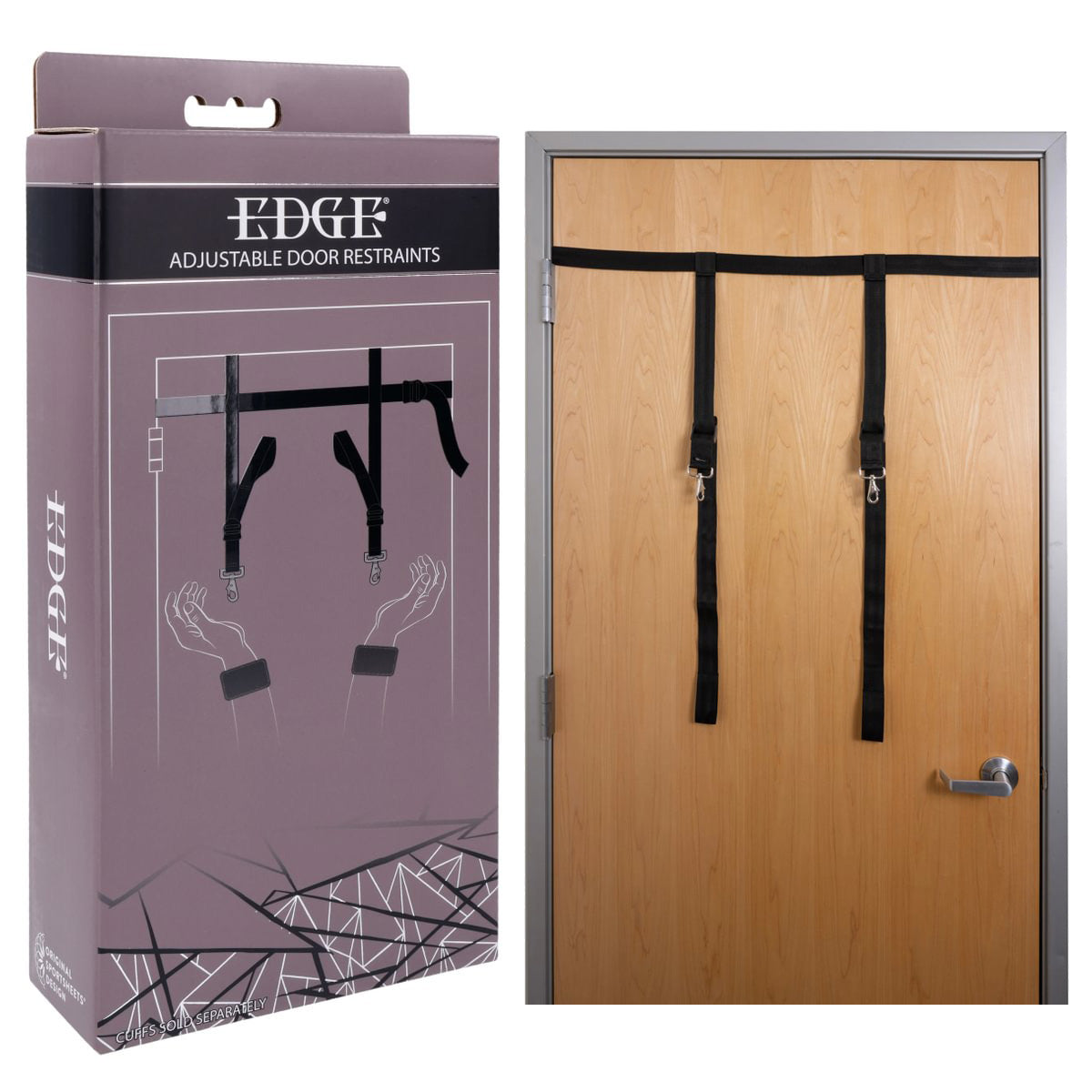 Sportsheets EDGE Adjustable Door Restraint System Black (Cuffs Not Included)