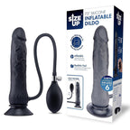 XGEN Products Size Up Inflatable Dildo With Balls 7.5 Inch Black XGEN Products