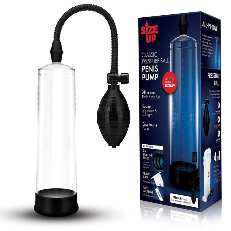 Xgen Products Size Up Classic Ball Penis Pump Clear Xgen Products Main image