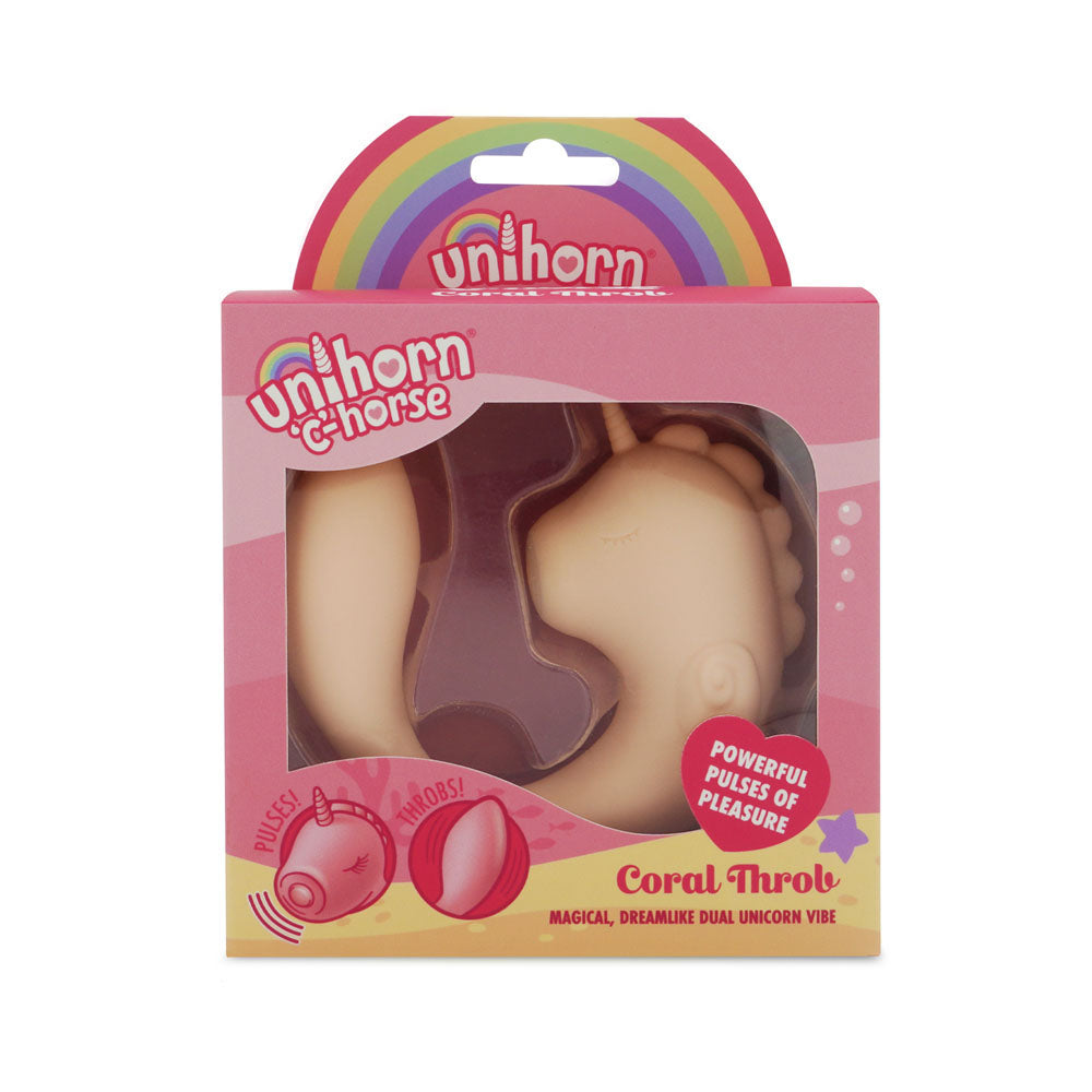 Creative Conceptions Unihorn C Horse Coral Throb USB Rechargeable Dual Unicorn Vibrator Creative Conceptions Main image