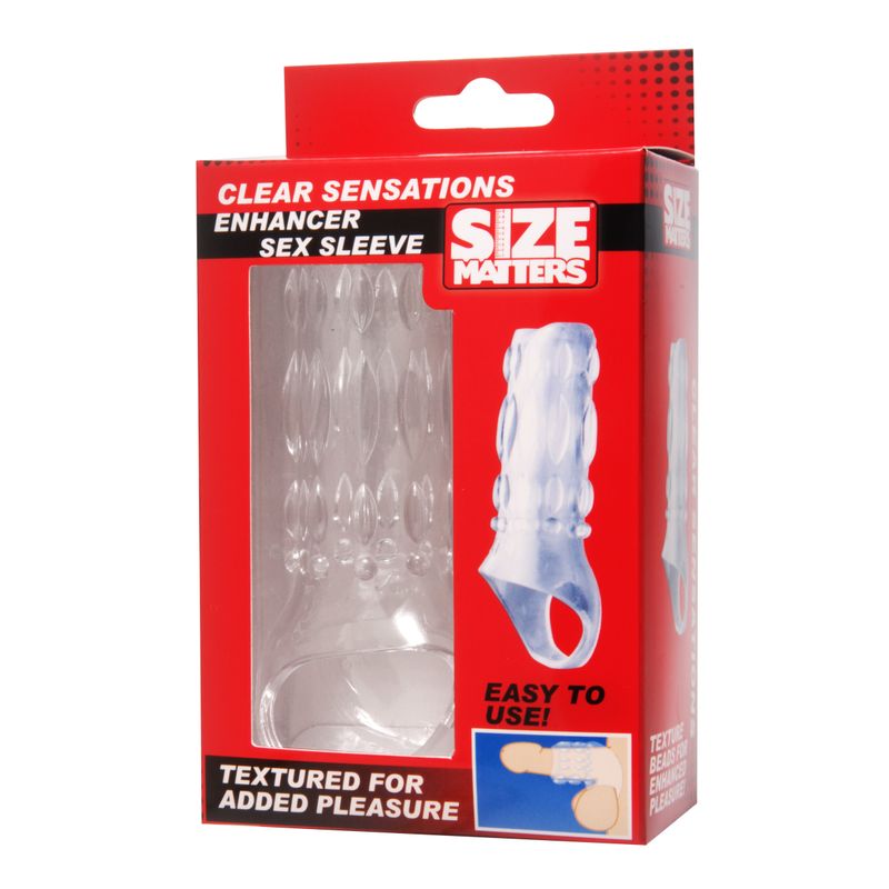 Size Matters Clear Sensations Enhancer Sex Sleeve - Clear Main image