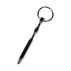 Metal Bullet Shaped Urethral Plug With Ring Silver Metal