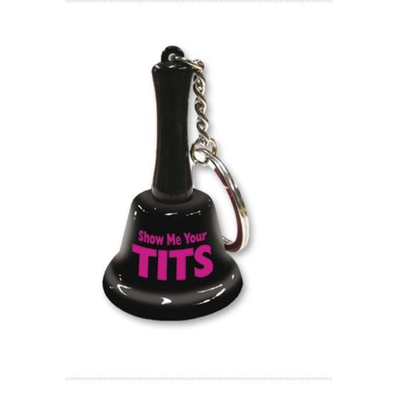 Novelty Show Me Your Tits Mini Bell Keychain Main image