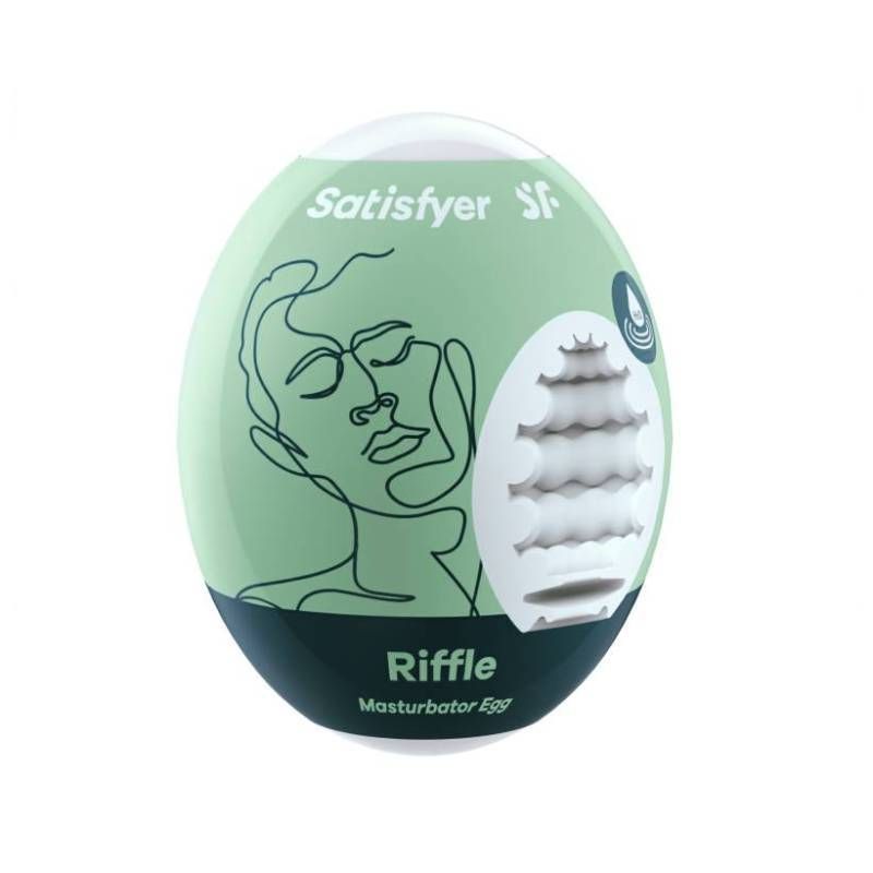 Satisfyer Masturbator Egg Riffle On The Go Pleasure With A Textured Twist Main image