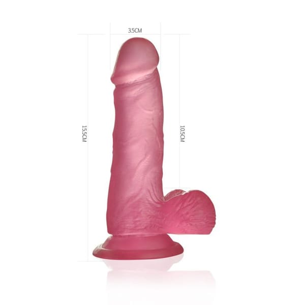 Lovetoy Jelly Studs Crystal Dildo Pink 6 Inch Secondary image