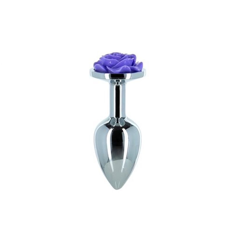 Lux Active Purple Rose 3In Metal Butt Plug Main image