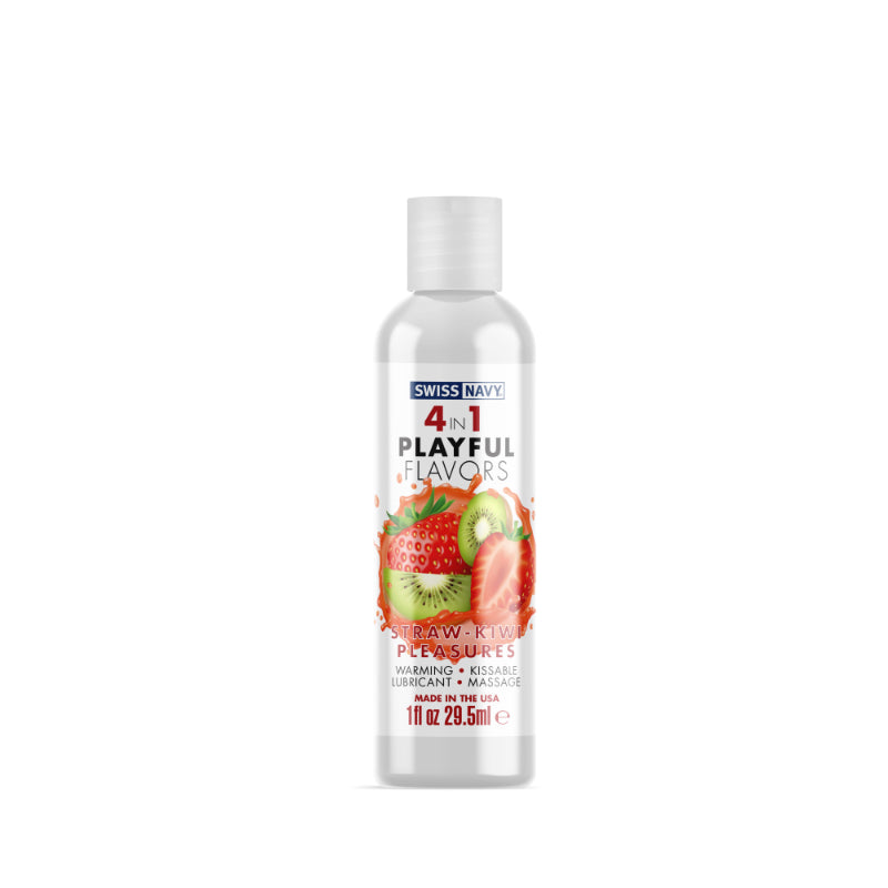 Swiss Navy Brand Playful Flavours 4 In 1 Strawberry/Kiwi Pleasure 1Oz/29.5Ml Main image
