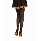 Dreamgirl Sheer Lace Thigh High Stockings Black Dreamgirl